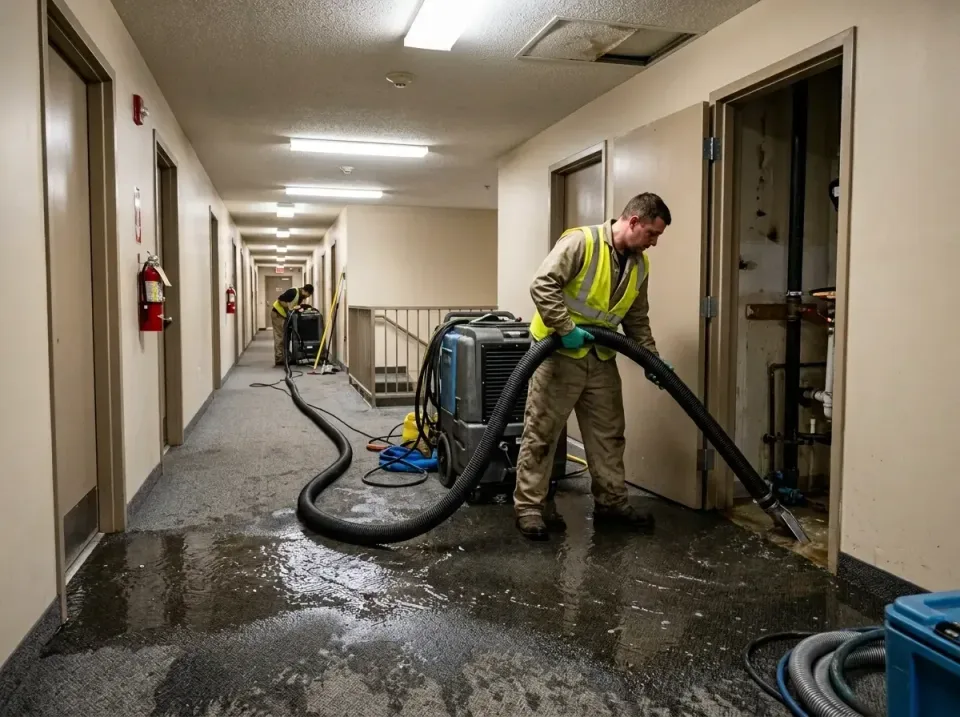 multi-unit-apartment-hallway-f-005 — frequently asked questions, Emergency Burst Pipe Water Extraction & Removal in Woodridg…